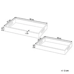 QUENA - Set Van 2 Dienbladen - Lichtbruin - Mangohout -Luxe Servieswinkel 0009ef69184445af9fd5ca57f5d47574