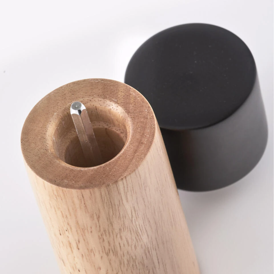 Zeller Pepermolen Of Zoutmolen - Hout - Zwarte Dop - 15 Cm 3 Zeller Pepermolen Of Zoutmolen - Hout - Zwarte Dop - 15 Cm - Afbeelding 3