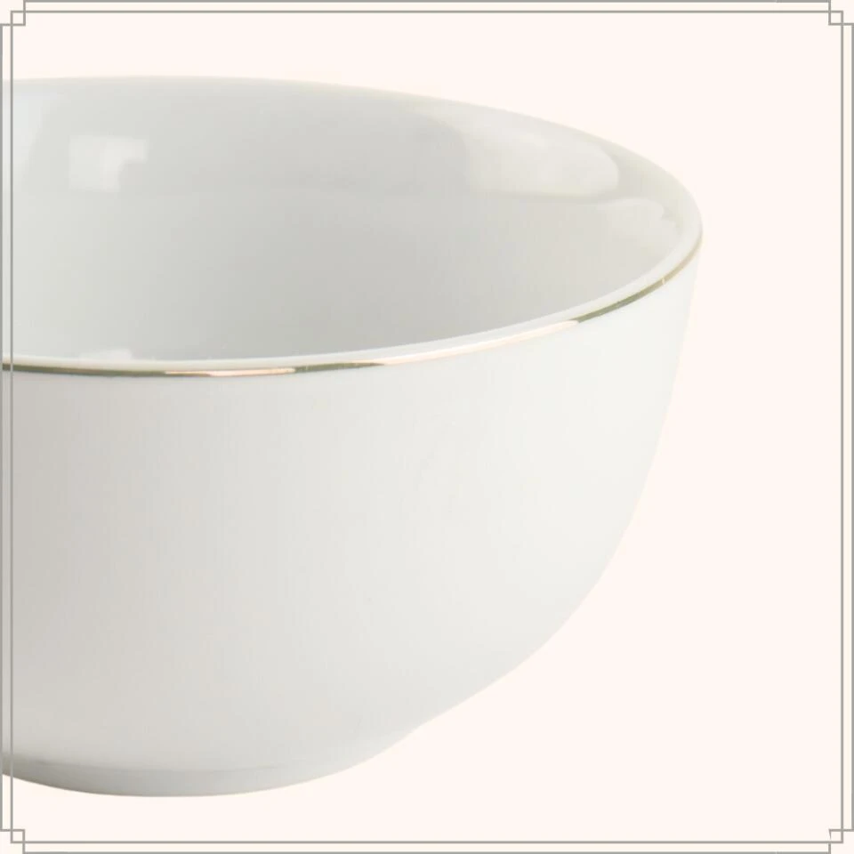 OTIX Serviesset Bordenset 6 Persoons 18-delig Wit Met Gouden Rand Porselein C... 6 OTIX Serviesset Bordenset 6 Persoons 18-delig Wit Met Gouden Rand Porselein C... - Afbeelding 6