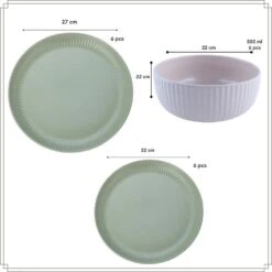 OTIX Serviesset 18 Stuks Aurora - Multikleur -Luxe Servieswinkel 05f9a6efd10c4a45a0412dba5412eb33