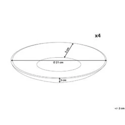 NETTLE - Bijzetborden Set Van 4 - Gebroken Wit - Steengoed -Luxe Servieswinkel 06079249369343efb0c19a044ff8e98e