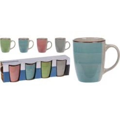 Excellent Houseware Koffiekopjes - 4x - Multi Kleur - 270 Ml -Luxe Servieswinkel 07e07fe5be174ceba2ee4483b3287b90