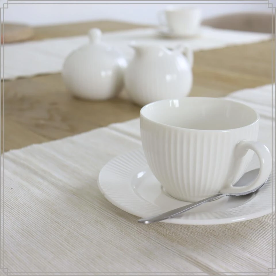 OTIX Koffiekopjes Met Oor En Schotel Set Van 6 200ml Wit Porselein LUNA 3 OTIX Koffiekopjes Met Oor En Schotel Set Van 6 200ml Wit Porselein LUNA - Afbeelding 3