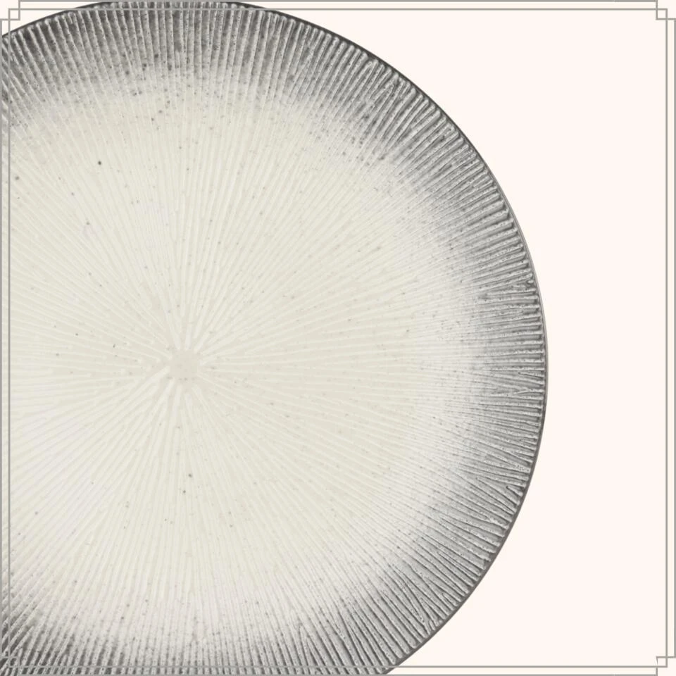 OTIX Diner Bordenset 12 Persoons Zwart Taupe 27cm Keramiek TULIP 7 OTIX Diner Bordenset 12 Persoons Zwart Taupe 27cm Keramiek TULIP - Afbeelding 7