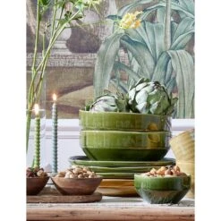 Mica Decorations Rhea Schaal - Ø22,5 Cm - Keramiek - Groen 17 Mica Decorations Rhea Schaal - Ø22,5 Cm - Keramiek - Groen -Luxe Servieswinkel 0af971b7c6e44b7f98409269567ab340