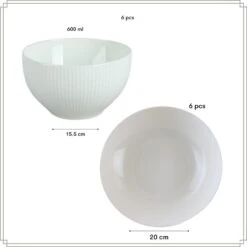 OTIX Serviesset 24-delig Bordenset 6-persoons Ontbijtborden Dinerbo... -Luxe Servieswinkel 0bd9828088164bc4b12f40cf043c9bda