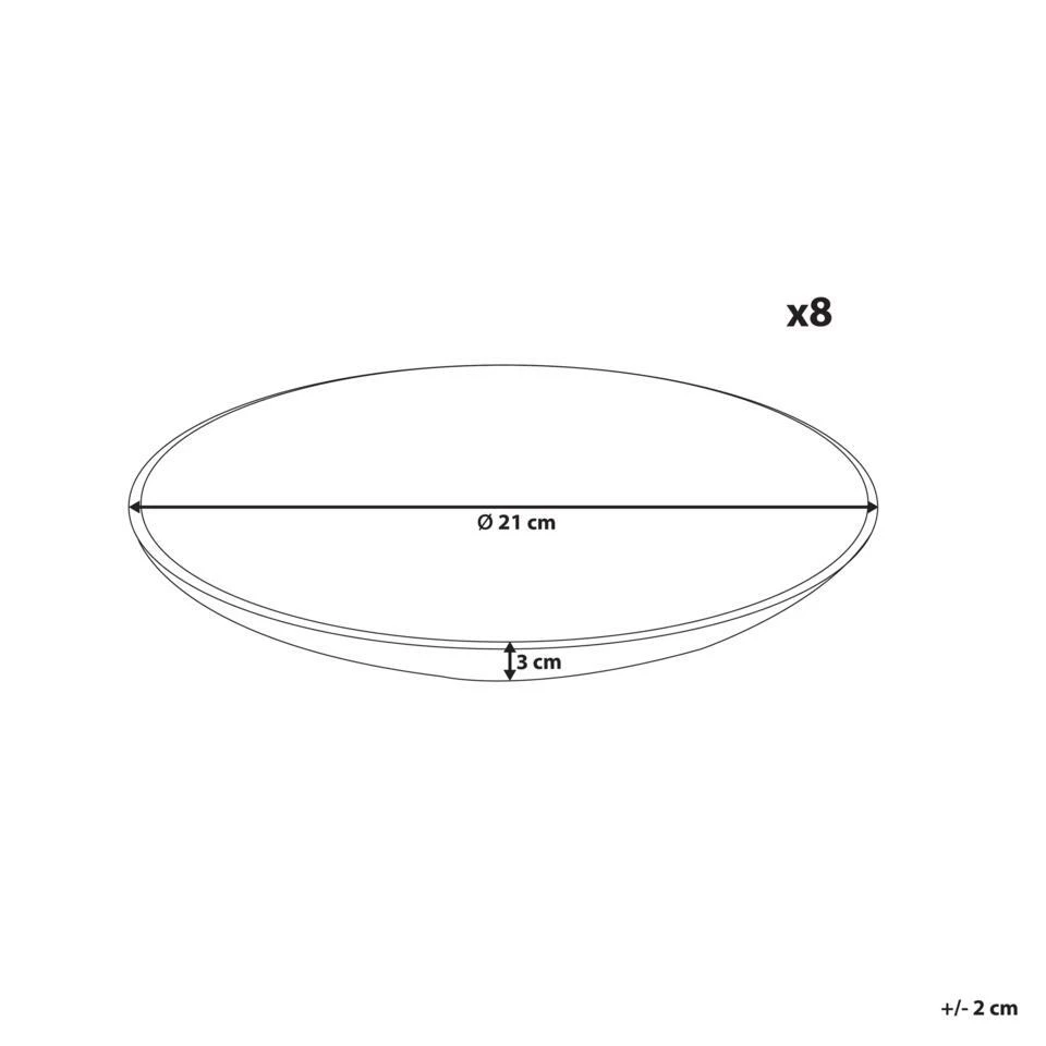 JUNIPER - Bijzetborden Set Van 8 - Lichtblauw - Steengoed 4 JUNIPER - Bijzetborden Set Van 8 - Lichtblauw - Steengoed - Afbeelding 4