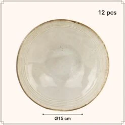 OTIX Soepkommen 12 Persoons Beige Soeptassen 15cm Keramiek LILY 15 OTIX Soepkommen 12 Persoons Beige Soeptassen 15cm Keramiek LILY -Luxe Servieswinkel 0f9000a1fc20428bad31c5a8af832b39