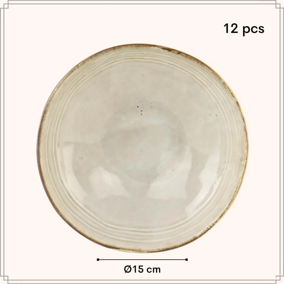 OTIX Soepkommen 12 Persoons Beige Soeptassen 15cm Keramiek LILY 6 OTIX Soepkommen 12 Persoons Beige Soeptassen 15cm Keramiek LILY - Afbeelding 6