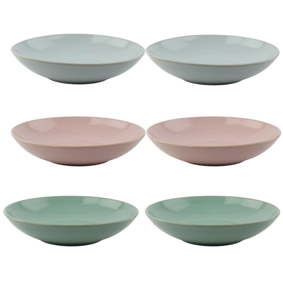 Orange85 Diepe Borden 6 Stuks Aardewerk 22 Cm Ovenbestendig Roze Blauw Groen 1 Orange85 Diepe Borden 6 Stuks Aardewerk 22 Cm Ovenbestendig Roze Blauw Groen
