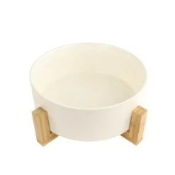 Orange85 Slakom Saladeschaal Saladecouverts Saladebestek Set Wit Bamboe -Luxe Servieswinkel 1000033090 0110