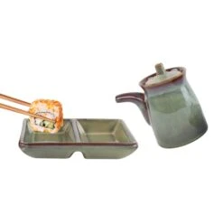 Orange85 Sushi Servies Set Met Sojasaus Kan En Schaaltje Groen 6 Orange85 Sushi Servies Set Met Sojasaus Kan En Schaaltje Groen -Luxe Servieswinkel 1000033095 0110