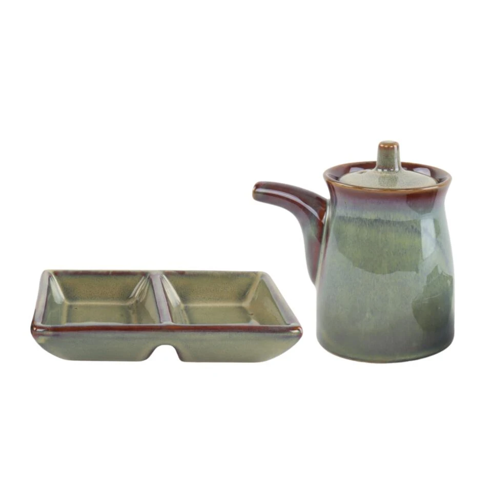 Orange85 Sushi Servies Set Met Sojasaus Kan En Schaaltje Groen 1 Orange85 Sushi Servies Set Met Sojasaus Kan En Schaaltje Groen