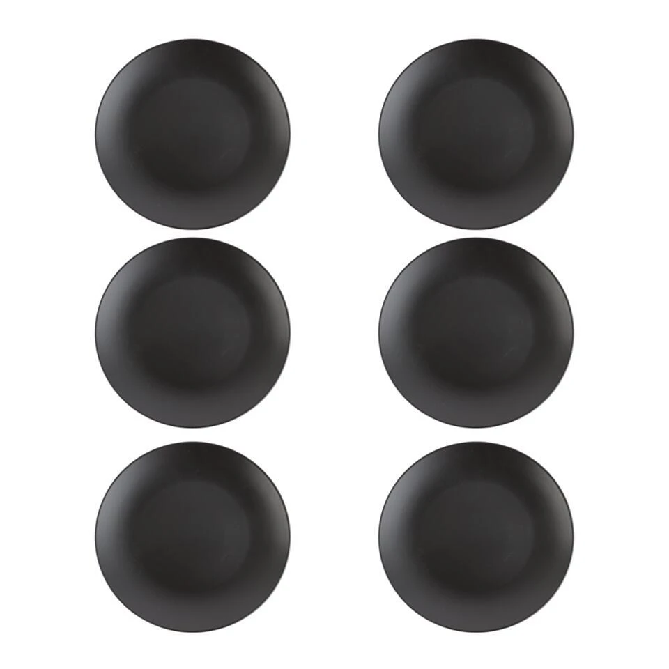 Orange85 Bordenset Dinerbord Borden Plat Set Van 6 Mat Zwart Diameter 27cm 1 Orange85 Bordenset Dinerbord Borden Plat Set Van 6 Mat Zwart Diameter 27cm
