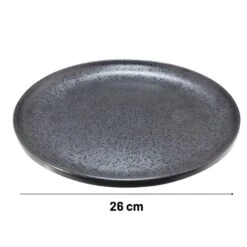 Orange85 Dinerbord Zwart 2 Stuks Aardewerk 26cm -Luxe Servieswinkel 1000049523 0110