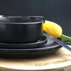 Orange85 Dinerbord Zwart 2 Stuks Aardewerk 26cm -Luxe Servieswinkel 1000049523 0111