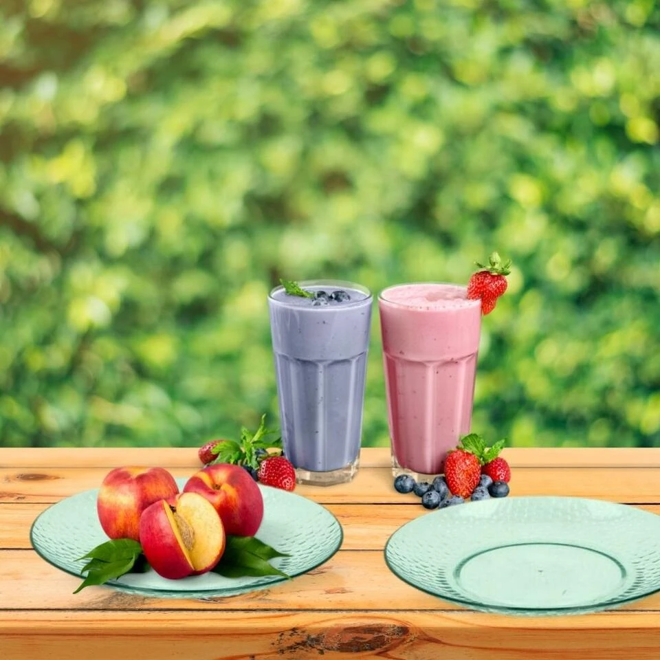 Orange85 Borden Set Van 6 Stuks Groen Transparant Plastic Kunststof 2 Orange85 Borden Set Van 6 Stuks Groen Transparant Plastic Kunststof - Afbeelding 2