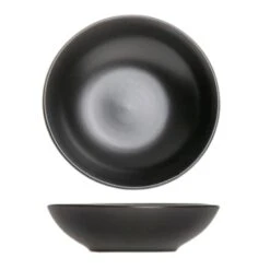 Orange85 Bord 6 Stuks Diep - Soepborden - Zwart Mat Diameter 20,5cm Aardewerk -Luxe Servieswinkel 1000049529 0101