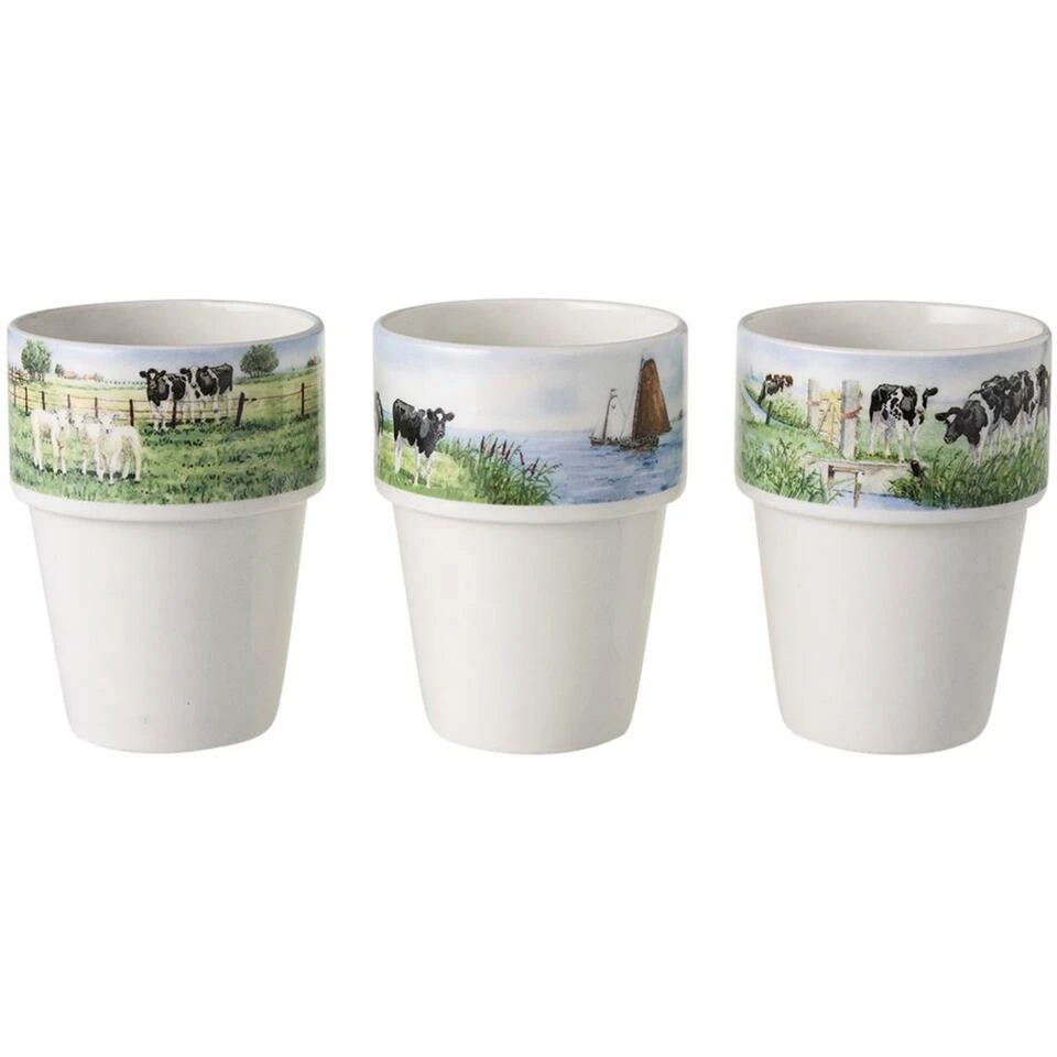 Wiebe Van Der Zee Giftset 3 Melkbekers 26 Cl. 2 Wiebe Van Der Zee Giftset 3 Melkbekers 26 Cl. - Afbeelding 2