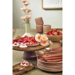 Mica Decorations Tallo Taartplateau - H10 X Ø30 Cm - Donkerbruin -Luxe Servieswinkel 1000058462 0111