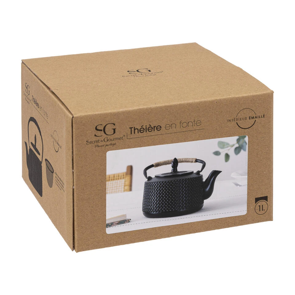 Secret De Gourmet Theepot - Gietijzer - 1 Liter - Zwart 4 Secret De Gourmet Theepot - Gietijzer - 1 Liter - Zwart - Afbeelding 4