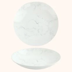 OTIX Diepe Borden Marmer 6 Stuks Pastaborden Soepborden 20 Cm Aardewerk 6 OTIX Diepe Borden Marmer 6 Stuks Pastaborden Soepborden 20 Cm Aardewerk -Luxe Servieswinkel 1000068737 0110