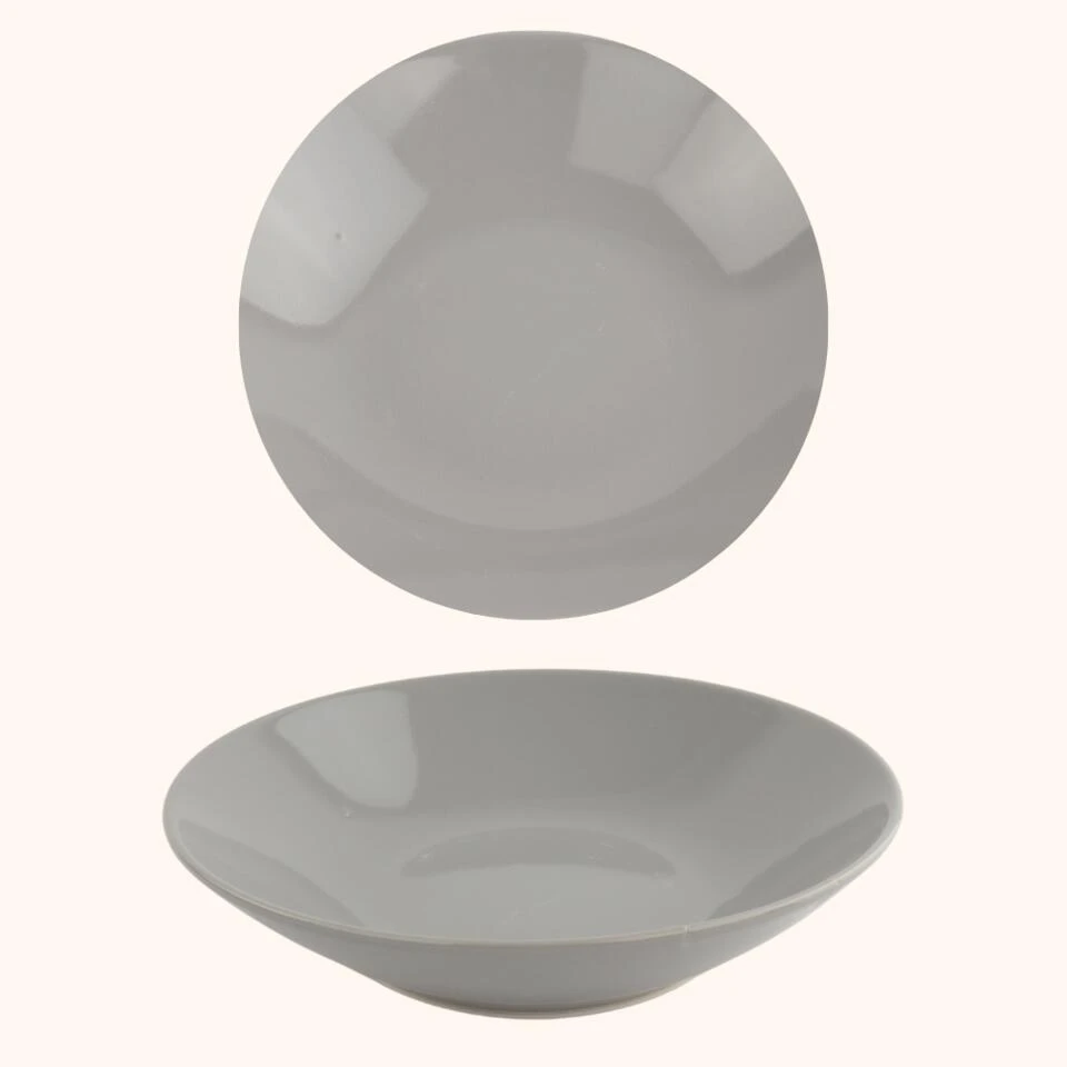 OTIX Diepe Borden Grijs Pastaborden Soepborden 6 Stuks 20cm Aardewerk 3 OTIX Diepe Borden Grijs Pastaborden Soepborden 6 Stuks 20cm Aardewerk - Afbeelding 3