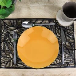 OTIX Diepe Borden Geel Pastaborden Soepborden 6 Stuks 20cm Aardewerk -Luxe Servieswinkel 1000068740 0101