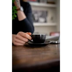 Barista Innovations Nero - Schotel Voor Espressokopje - Set Van 6 - Mat Zwart -Luxe Servieswinkel 1000073349 0103