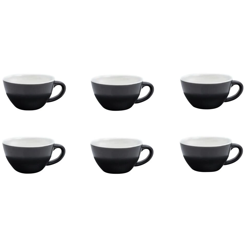 Barista Innovations Nero - Koffiekopje Regular - Set Van 6 - 150ml - Mat Zwart 1 Barista Innovations Nero - Koffiekopje Regular - Set Van 6 - 150ml - Mat Zwart