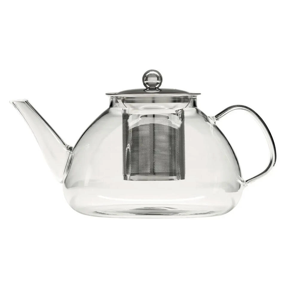 Secret De Gourmet - Theepot - Glas/rvs - Met Filter - 1300 Ml 1 Secret De Gourmet - Theepot - Glas/rvs - Met Filter - 1300 Ml