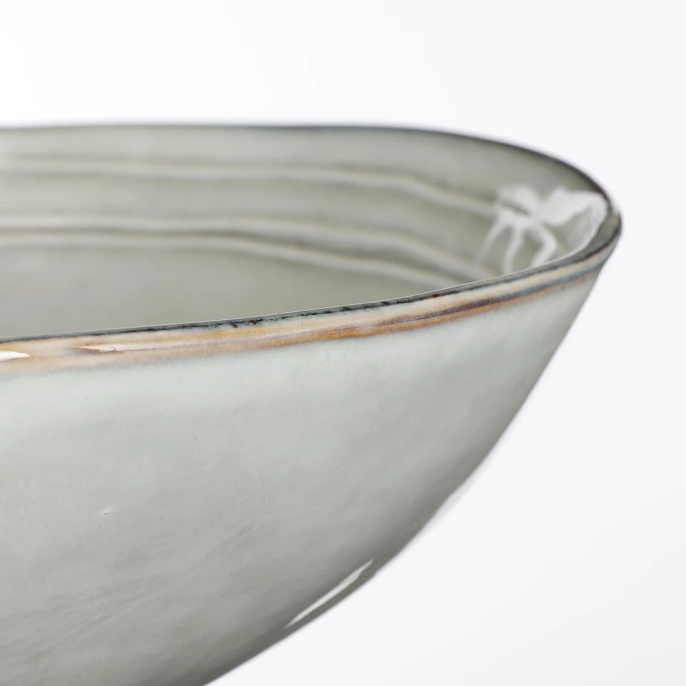 Mica Decorations Tabo Schaal - H9 X Ø30,5 Cm - Grijs 3 Mica Decorations Tabo Schaal - H9 X Ø30,5 Cm - Grijs - Afbeelding 3