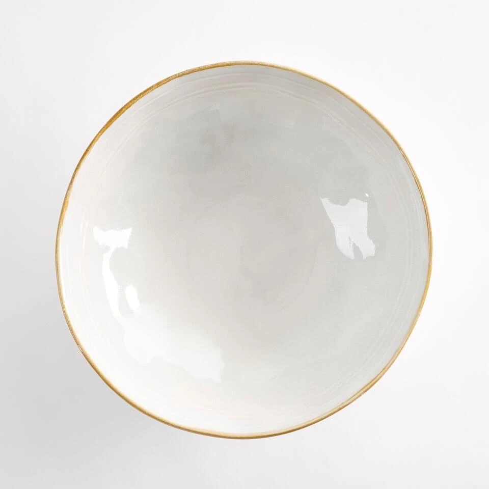 Mica Decorations Tabo Schaal - H7,5 X Ø23,5 Cm - Wit 3 Mica Decorations Tabo Schaal - H7,5 X Ø23,5 Cm - Wit - Afbeelding 3