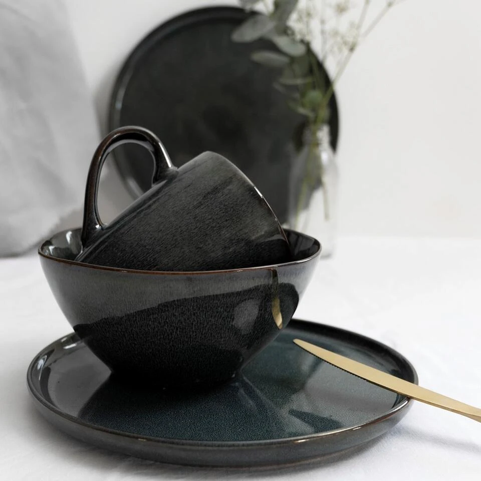 Dutch Rose Bord 27 Cm Blauw 3 Dutch Rose Bord 27 Cm Blauw - Afbeelding 3