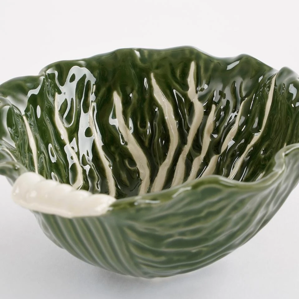 Mica Decorations Schaal Kool - 11,5 X 10,5 Cm - Keramiek - Donkergroen 2 Mica Decorations Schaal Kool - 11,5 X 10,5 Cm - Keramiek - Donkergroen - Afbeelding 2