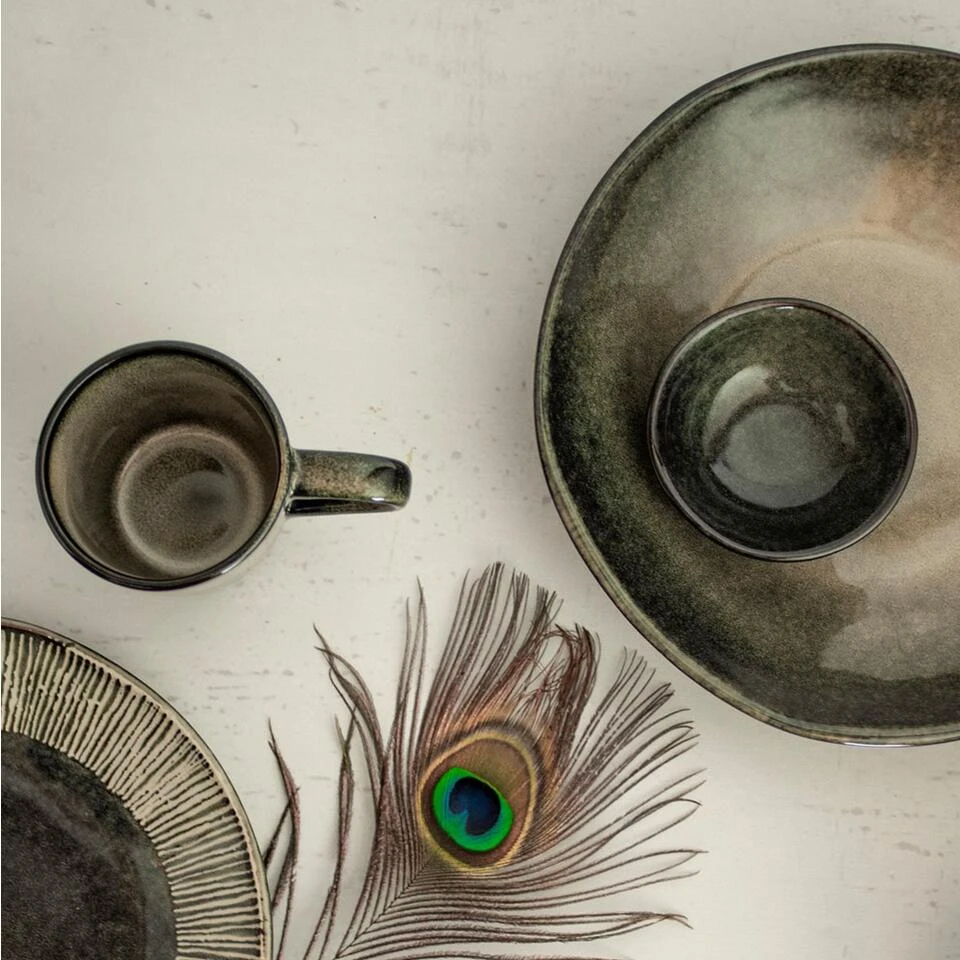 Dutch Rose Schaal 23 Cm Groen 4 Dutch Rose Schaal 23 Cm Groen - Afbeelding 4