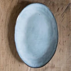 Dutch Rose Ovale Schaal 34x23 Cm Blauw -Luxe Servieswinkel 1000086757 0102