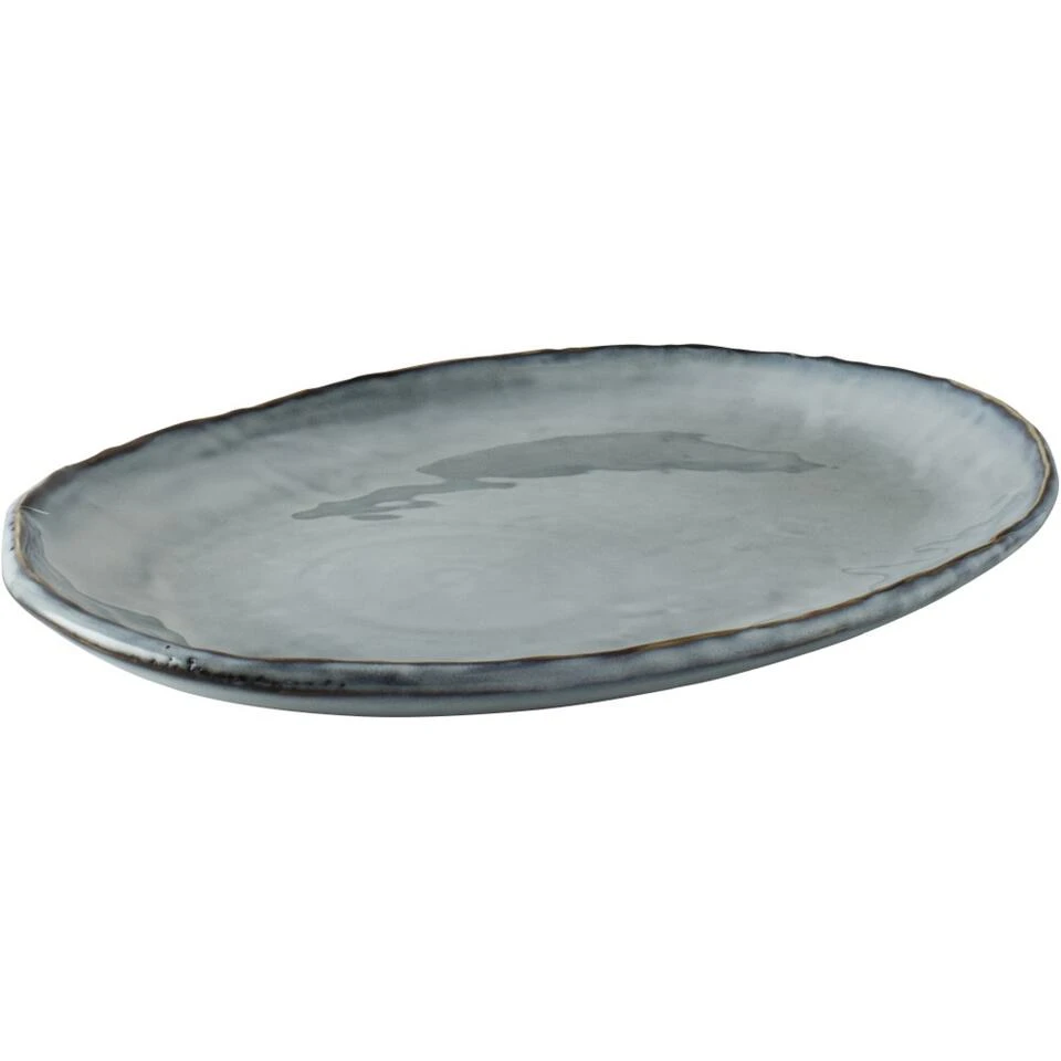 Dutch Rose Ovale Schaal 40x28 Cm Blauw 2 Dutch Rose Ovale Schaal 40x28 Cm Blauw - Afbeelding 2