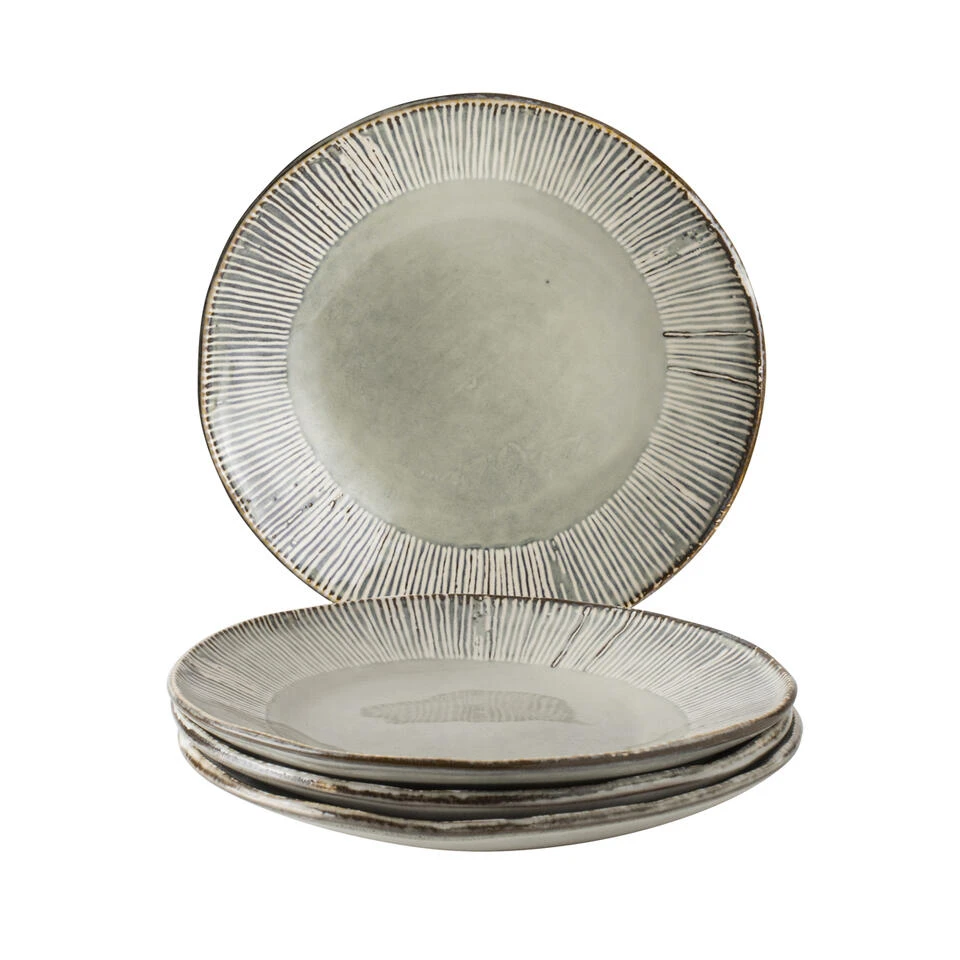 Dutch Rose Giftset 4 Borden 21,5 Cm Creme 1 Dutch Rose Giftset 4 Borden 21,5 Cm Creme