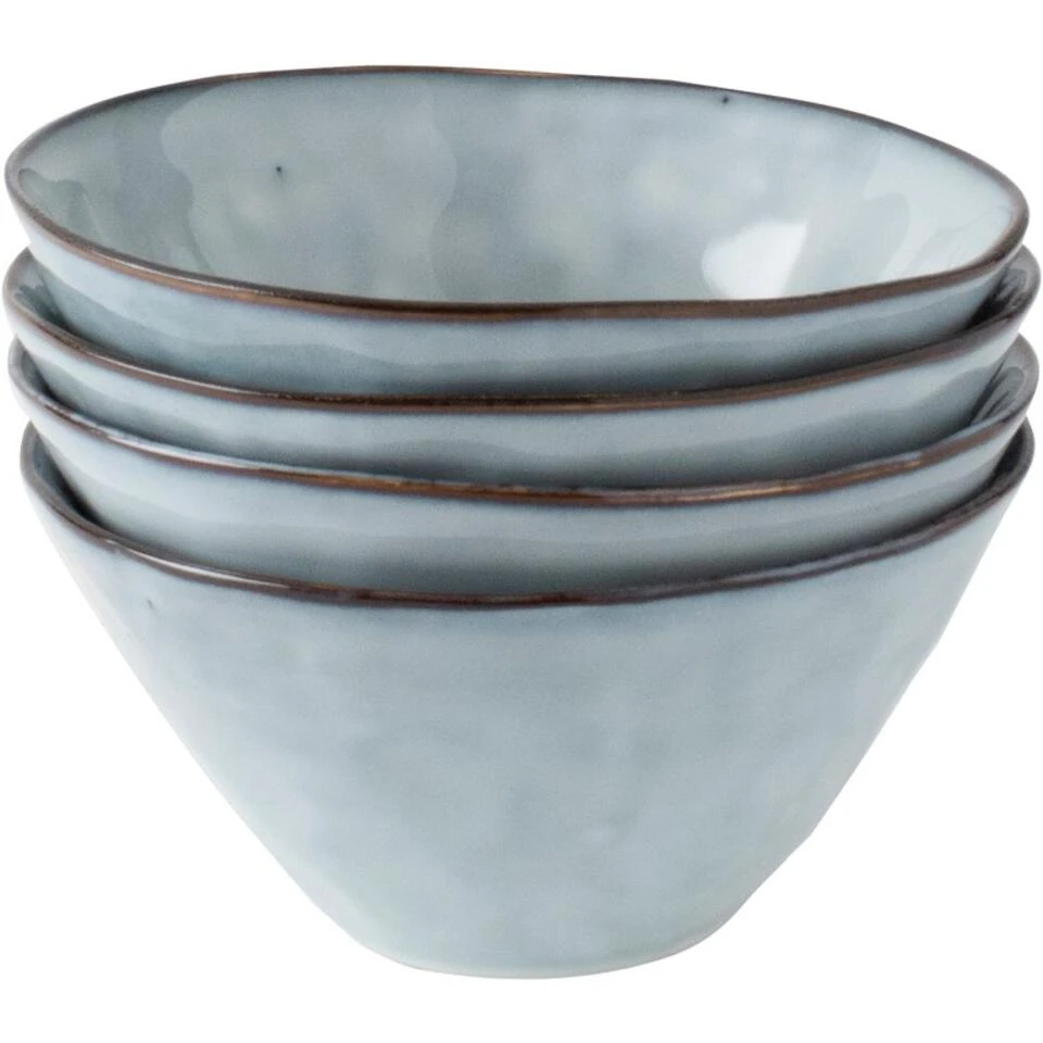 Dutch Rose Giftset 4 Kommen 14 Cm Blauw 2 Dutch Rose Giftset 4 Kommen 14 Cm Blauw - Afbeelding 2