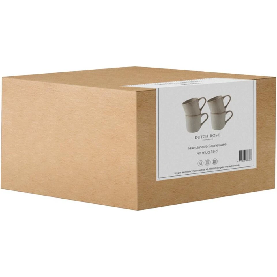 Dutch Rose Giftset 4 Bekers Creme 39 Cl. 3 Dutch Rose Giftset 4 Bekers Creme 39 Cl. - Afbeelding 3