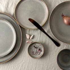 Dutch Rose Sapphire Bord 28 Grijs 7 Dutch Rose Sapphire Bord 28 Grijs -Luxe Servieswinkel 1000087946 0104