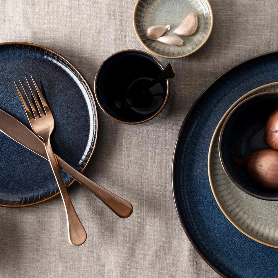 Dutch Rose Sapphire Bord 21.5 Blauw 3 Dutch Rose Sapphire Bord 21.5 Blauw - Afbeelding 3