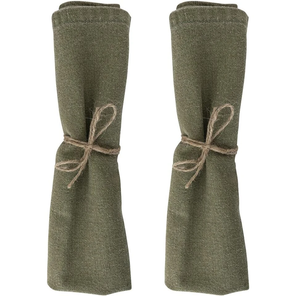 Laura Ashley Set 2 Servetten Wild Clematis Sage Uni 2 Laura Ashley Set 2 Servetten Wild Clematis Sage Uni - Afbeelding 2