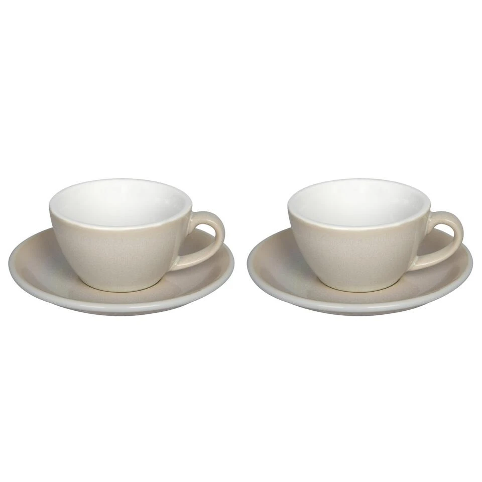 Egg Koffiekop Met Schotel - Set Van 2 - 150ml - Ivoor 1 Egg Koffiekop Met Schotel - Set Van 2 - 150ml - Ivoor