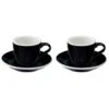Egg Espressokop Met Schotel - Set Van 2 - 80ml - Zwart