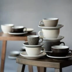 Egg Koffiekop Met Schotel - Set Van 2 - 150ml - Gunpowder 7 Egg Koffiekop Met Schotel - Set Van 2 - 150ml - Gunpowder -Luxe Servieswinkel 1000093492 0103