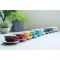 Egg Espressokop Met Schotel - Set Van 2 - 80ml - Groenblauw -Luxe Servieswinkel 1000093495 0103