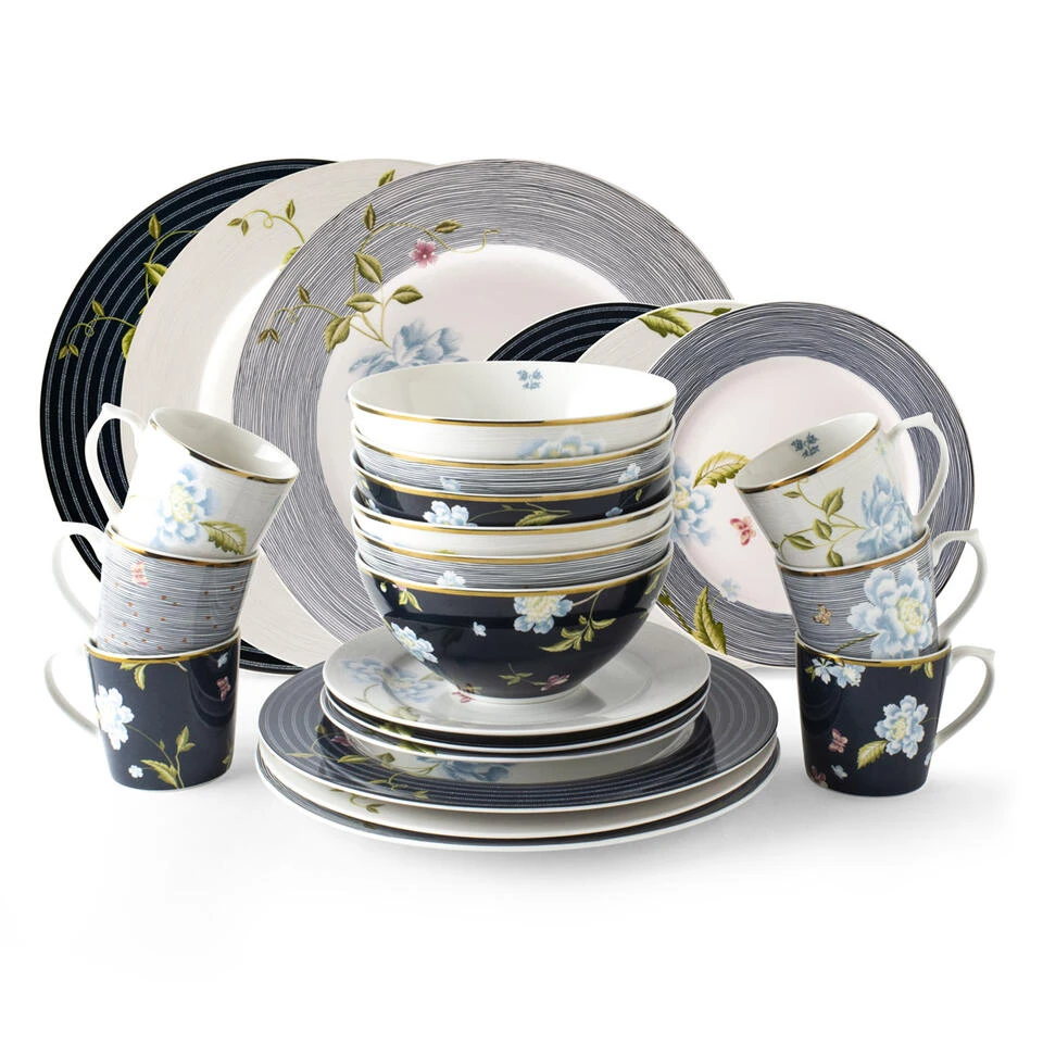 Laura Ashley Set 24 Delig Servies Assorti 1 Laura Ashley Set 24 Delig Servies Assorti