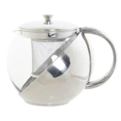 Items Theepot - Glas - RVS - 1100 Ml - Met Filter En Handvat